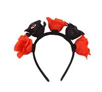 Halloween Party Children Adult Photoshoot Hairband With Blood Eyeball Flower Color Matching Bouncing Hair Hoop Cosplay Headbands For Women Cosplay Headband Blood Eyeball Shape Halloween Cosplay