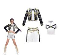 Halloween Party Cosplay Outfits Girls Pop Singer Costume Halloween Party Cosplay Full Set Stage Performance Outfits,B-5-6