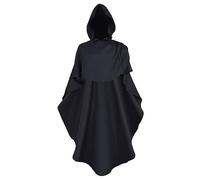Halloween Party Costume Medieval European Monk Costume Men's Long Hooded Cape Knight Cloak Cos Mysterious Character Pagan Cosplay Outfit Fancy Dress Vintage Solid Color Halloween Medieval Cloak