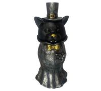 Halloween Party Decoration with Hat - Adorable Resin for Entryway - Perfect Home Decoration & Unique for Cat Lovers - Holiday (Bronze, 7. 5X7X17. 5cm)