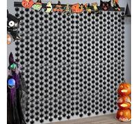 Halloween Party Decorations,2 Pack Black Maple Leaves Metallic Foil Fringe Curtains, 3.3 X 6.6 Ft Photo Booth Props Streamers Backdrop for Halloween Party Supplies Haunted House Decor