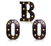 Halloween Party Decorations, BOO Light Up Letter with LED Lighting - Halloween Decorative Sign for Table Foyer Balcony Entrance Kitchen Living Room Apartment Home
