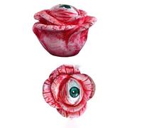 Halloween Party Decorations Eyeball Flower Eyeball Props Decoration Creeping Swamp Rose Halloween Theme Garden Statues Large Solar (13. 5X9. 5X9. 5)