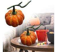 Halloween Party Decorations Halloween Desktop Ornament Craft Faux Pumpkin for Festive Atmosphere Lightweight Table Decoration Breast Shaking Ornament (Orange, 14)