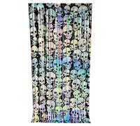 Halloween Party Decorations Halloween Party Streamers 3.2 x 6.5ft Pumpkin Ghost Haunted House Photo Backdrop Streamer Backdrop for Birthday Anniversary Halloween Party Supplies (Sliver)