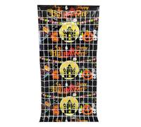 Halloween Party Decorations Halloween Party Streamers 3.2 x 6.5ft Pumpkin Ghost Haunted House Photo Backdrop Streamer Backdrop for Birthday Anniversary Halloween Party Supplies (Orange)
