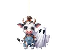 Halloween Party Decorations Kit Christmas Ghos T Bull Pendant Set Off The Halloween Atmosphere (G, 8cm)