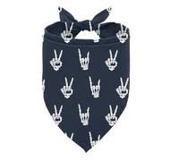 Halloween Party Dogs Bandana, Dog Bandana with Bone Hand Gesture Pattern, Unique Style Pet Kerchief, Adjustable Comfortable Triangle Dog Scarf, for Halloween Dogs Gift