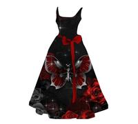 Halloween Party Dress For Women Gothic Dresses Horror Costume Ladies Waist Smocked A-Line Renaissance Elegant Traditional Medieval Irish Victorian