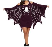 Halloween Party Dress For Women Vintage Maxi Dresses Womens Skeleton Bodycon Ladies Bloody Printed Costume Short Sleeve Lace-Up Zombie Bride Role Play Gothic Victorian