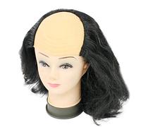 Halloween Party Fancy Dress Wig Bald Head Einstein Cosplay Hairpieces Amuse Prank Black/White Half Bald Head Wig Crazy Professor Scientist Toupee Bare Hair Decorator for Old Women Men Cosplay Costumes