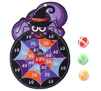 Halloween Party Games Foldable Spider Darts Board with 3 Sticky Balls & Hook Trunk or Treat Halloween Games for Kids Adults Party Supplies, 5Pcs/Set