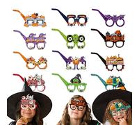 Halloween Party Glasses | Paper Party Eyewear - Spooky Holiday Glasses Selfie Props for Nightclub Events Birthday Halloween Cosplay Haunted House Photography