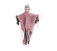 Halloween Party Helloween Decoration White Door Hanger Halloween Decoration For Terrifying Party Hanging Props For The Festival Flocked Christmas Garland Stairs (White, 75x55cm)