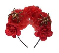 Halloween Party Props Headband Cosplay Costume Headhoop Goths Flower Hairbands For Girl Novelty Women CarnivalHeaddress Day Of The Dead Costume Accessories