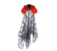 Halloween Party Props Spiderweb Veil Headband Girl Party Costume Headhoop Goths Flower Hairbands Novelty Lady Headdress Hair Accessory For Girls Headwear For Women