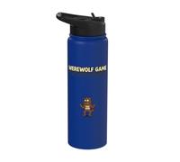 Halloween Party Pun Werewolf Game Don’t Look at the Werewolf Stainless Steel Insulated Water Bottle