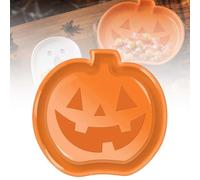 Halloween Party Serving Trays,Ghost Pumpkin Bat Plastic Food Platter(A)
