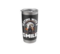 Halloween Party Slaying with A Smile Spooky Celebration Stainless Steel Insulated Tumbler