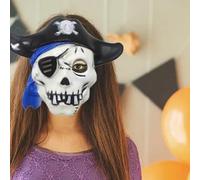 Halloween Party Supplies Manufacturers Festival Skeletons Across The Border Scary Old Man Mask(5 White,31x25x4cm)
