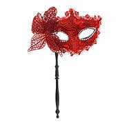 Halloween Party With Holding Stick Pretty Masquerade Half Face Butterfly Evening Prom