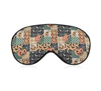 Halloween Patchwork Bat Spider Web Sleep Mask Eye Masks Soft Blackout Eye Shade Cover Blindfold Eyeshade for Deep Rest Travel Nap