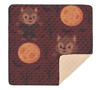 Halloween Pattern Blood Moon Theme Large Sturdy Baby Gym & Activity Mat for Indoor Outdoor Washable Activity Gym Mat for Babies Infants Toddlers, 50'' x 50''