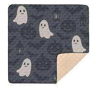 Halloween Pattern - Shadow Puppet Theme Large Non-Slip Baby Gym & Activity Mat for Floor 1-Piecing Playroom Activity Mat for Babies Infants Toddlers, 50'' x 50''