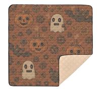 Halloween Pattern - Steampunk Theme Soft Padded Baby Play Mat for Indoor Outdoor Cozy Breathable Padded Play Mat for Babies Infants Toddlers, 50'' x 50''