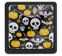 Halloween Patterns 3 Pack Modern Drawer Pulls Handles, ABS & Glass Cabinet Knobs for Kitchen Bathroom Furniture