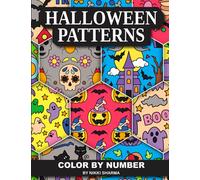 Halloween Patterns Color By Number: Spooky Coloring Book for Kids Ages 4-8