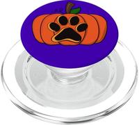 Halloween Paw Print Jack o Lantern PopSockets PopGrip for MagSafe