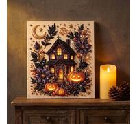 Halloween Pearl Bead DIY Kit, 3D Embossed Diamond Art Wall Decor for Adults