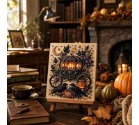 Halloween Pearl Bead DIY Kit, 3D Embossed Diamond Art Wall Decor for Adults