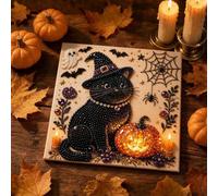 Halloween Pearl Bead DIY Kit, 3D Embossed Diamond Art Wall Decor for Adults