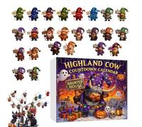 Halloween Pendant Countdown Calendar 2D Flat Reusable 24-Day Keepsake