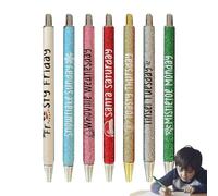 Halloween Pens | 7 Spooky Pens for Days of the Week - Glitter Cute Metal Gel Pen for Family, Halloween Gifts, Colleagues and Friends