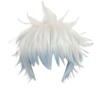 Halloween Performances Short Wigs Teens Gradient Short Hair Extensions Role Play Anime Characters Wigs Hair Extensions Ponytail Clips for Braids