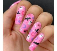 Halloween Persist Hoofs Rose Manifestation Bat Draw Plan Recyclable ABS False Hoofs for Party Lovely Halloween Unguis Art