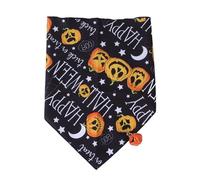 Halloween Pet Accessories Triangle Scarf for Dogs and Cats Cute Pumpkin Design Perfect for Celebration Dress Up Jewelry (A, One Size)