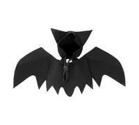 Halloween Pet Bat Wings Costume - Black Bat Wing Cape with Hood for Cats an
