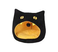 Halloween Pet Bed For Cats And Dogs Cozy Large Mouth Design Soft Indoor Comfortable Cushion With PP Filling Warm Sleeping Mat (A, 33cm)