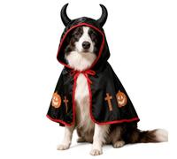 Halloween Pet Cloak Magic Cape,Halloween Dog Costumes,Funny Adjustable Red & Black Dress For Dogs,Spooky Cloak For Pets