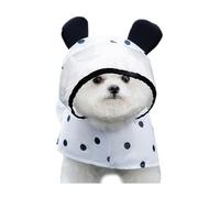 Halloween Pet Clothes Cute Polka Dot Raincoat for Dogs Transparent Raincoat for Small and Medium Breeds Perfect Rainy Days and Halloween Travel (White, XL)