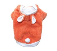 Halloween Pet Clothes for Small Dogs Female Costume For Halloween Pet Clothes Costume Autumn And Winter Thicken Double Layer Wool Transformation Suit Rabbit Suit Large Dogs (Orange, M)