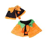 Halloween Pet Clothes Halloween Poncho Hat Scarf Set Reversible Costume for Cats Dogs Holiday Celebration Outfit (A, S)