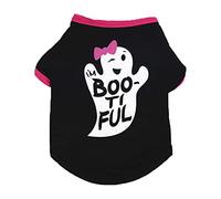 Halloween Pet Clothes Thin Cat Dog Festival Costume Teddy Funny T Shirt Pet Clothes Rack (Black, L)
