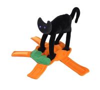 Halloween Pet Clothes Transformer Costume for Cats and Dogs Riding Horse Outfit Adorable Dress-Up Cloak Cosplay Apparel for (Black, S)