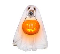 Halloween Pet Costume Cape - Ghost Design Cape, Soft Fabric Clothing, Dogs Breathable Cosplay Outfit, Scary Party Dress, Photo Props for Pets, Festive Design Outdoor, F