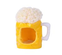 Halloween Pet Costume Dog Cat Beer Mug Hat Cute Novelty Headwear Funny Champagne Party Photo Prop For Halloween Xmas Birthday Celebration (yellow, One Size)